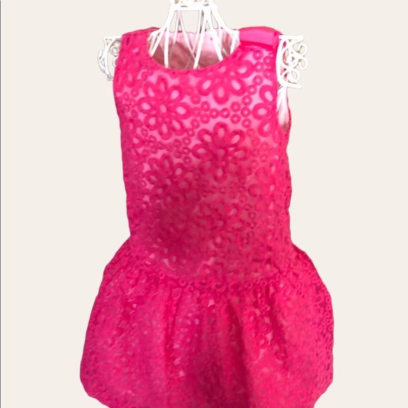 Gymboree Other - Gymboree girl dress 5T hot pink embroidered floral eyelet organza,weddings party